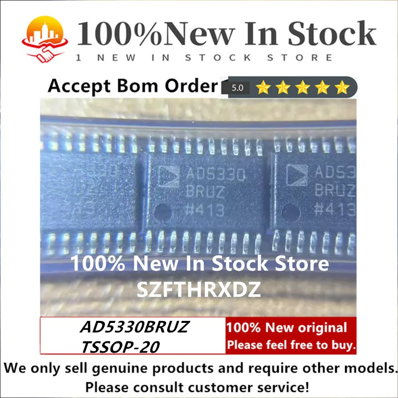 

SZFTHRXDZ 100% NEW ORIGINAL AD5330BRUZ TSSOP-20 AD5330BRUZ-REEL7 Analog to Digital Converter