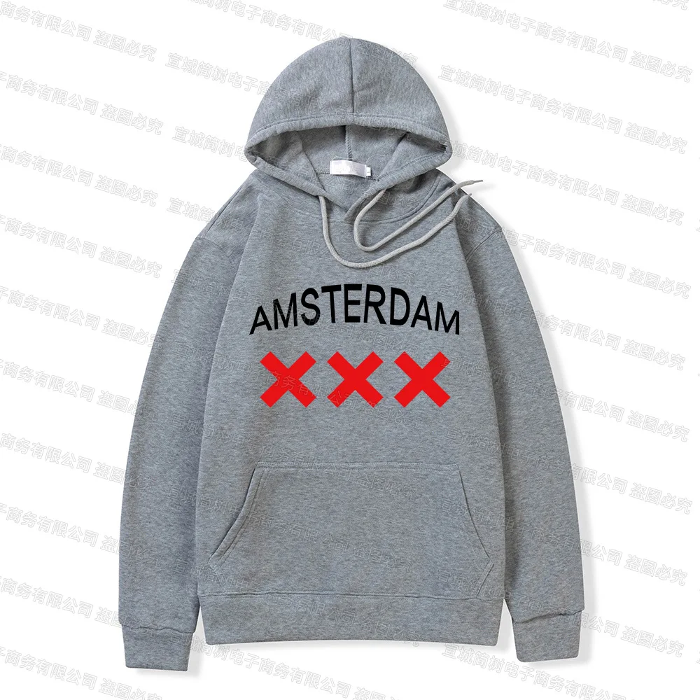 Nederlands Street Style Hoodie Amsterdam Veegmachine Mannen Casual Losse Trainingspak Unisex Tiener Oversize Aangepaste Ontwerp Hoodies