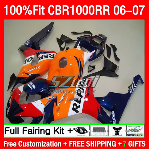 Injection Fairing For HONDA CBR1000 CC CBR 1000RR 1000CC 192Q1.5 CBR1000RR Repsol blue 2006 2007 CBR 1000 RR 06 07 OEM Body Kit