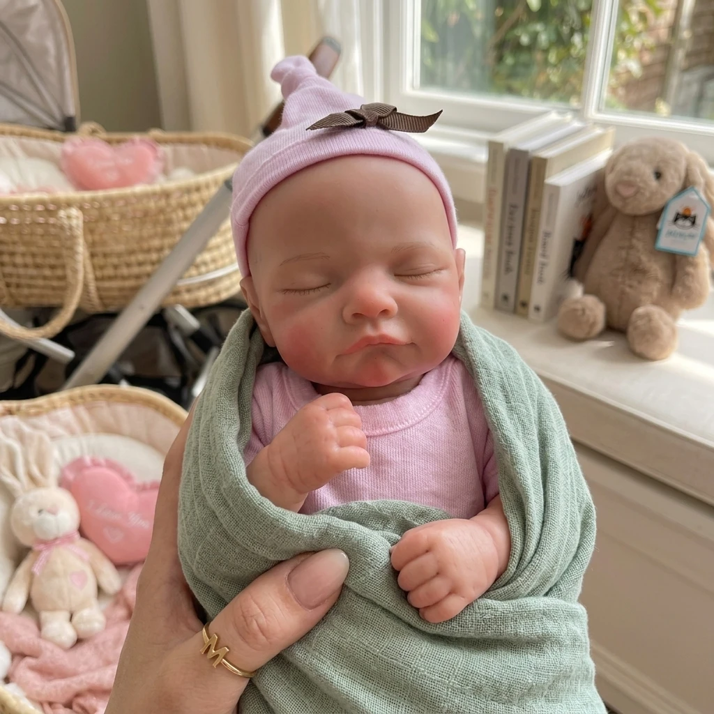 10-inch-solid-silicone-reborn-doll-cute-sleeping-baby-doll-handmade-soft-silicone-baby-toy
