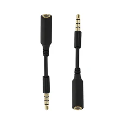 7.5cm 3.5mm Stero Male to Female M/F Plug Jack Headphone Audio Extension Short Cable Supports microphone calls