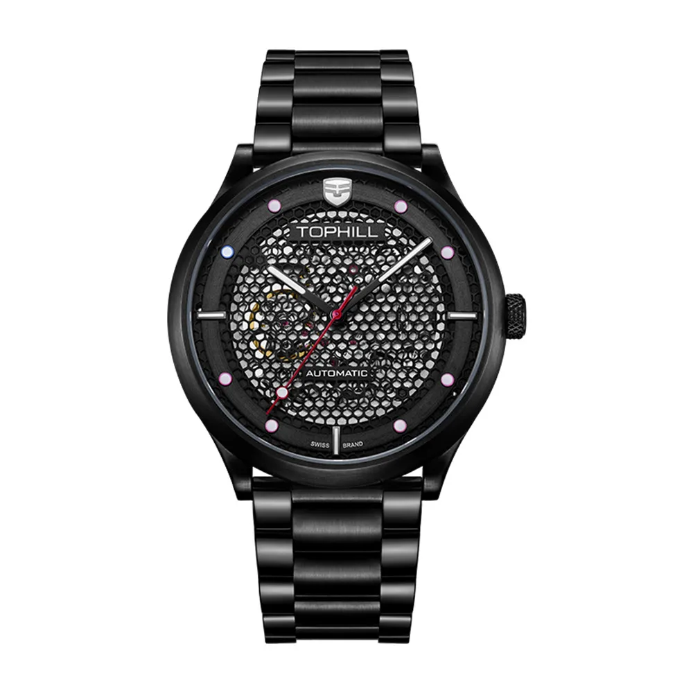 

TOPHILL мужские специальные механические наручные часы сотовый циферблат автоматический механизм с автоподзаводом водонепроницаемые 5 бар сапфировое стекло часы