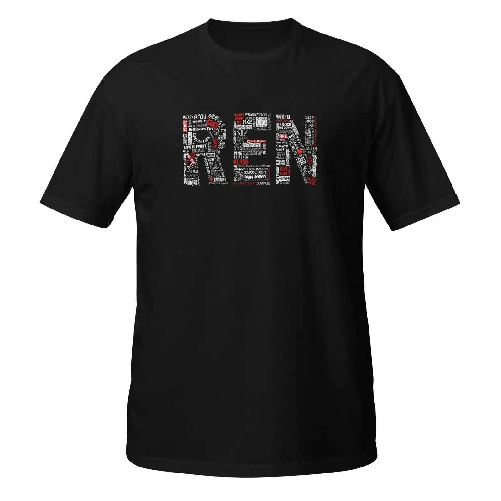 REN Song Titles T Shirt Music Typography Lyric Art Fanmerch vintage Washed Stretched Breathable Unisex graphic homme streetwear
