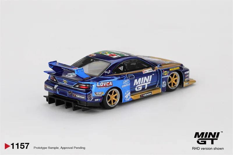 (الطلب المسبق) MINI GT 1:64 LB-Super Silhouette S15 SILVIA # 555 LBWK 2025 نموذج سيارة فورمولا دريفت دييكاست جامعي