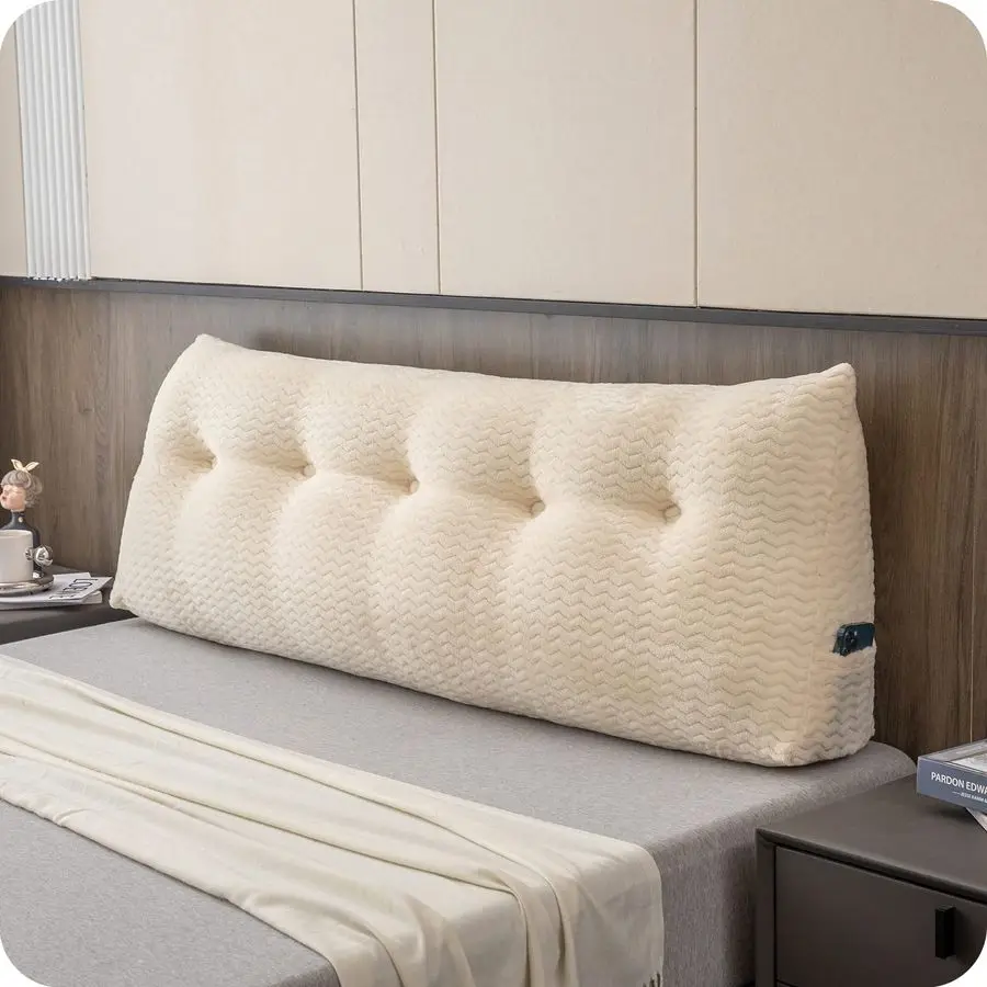

Large Bolster Triangular Headboard Wedge Backrest Positioning Support Bed Rest Reading Pillows Headboard Wedge Pillows for Day