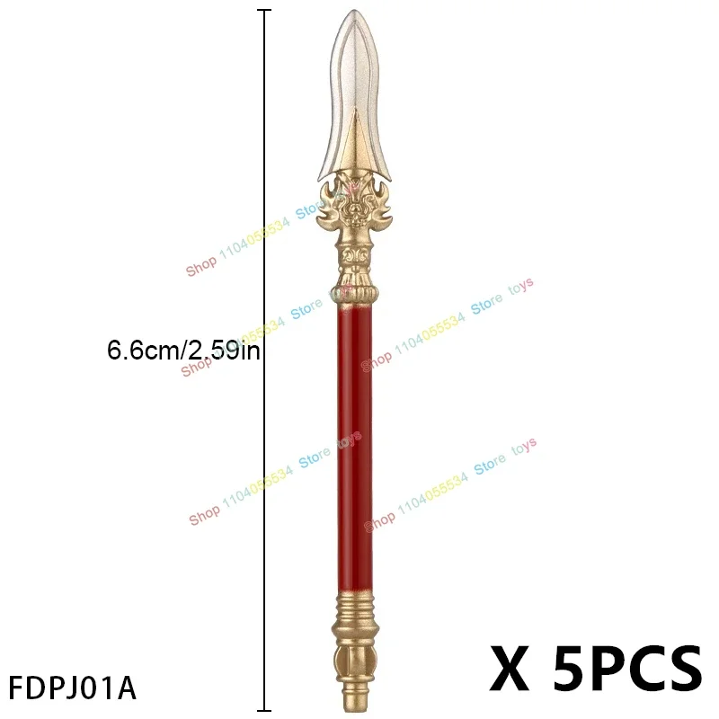 Middeleeuwse Hellebaard Schild Bijl Hamer Figuren Wapen Bouwstenen Accessoires Model Bricks Warrior Speelgoed 5PCS PJT061