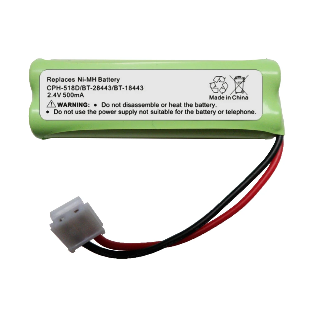 Bateria do telefone da casa de 2.4v 500mah para o telefone sem fio de vtech bt18443 bt28443 89-1337-00-00 CPH-518D ls6115 ls6117 ls6125