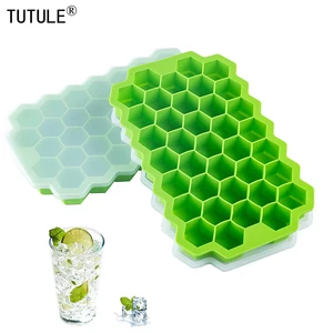 قوالب مقصورة الثلج على شكل قرص العسل ، صينية مربى مع غطاء ، قوالب صندوقية ، 37 مقصورة أفضل 6 آيس كريم مبيع - رقم 1