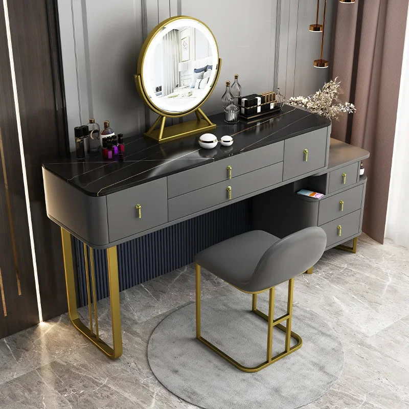 Light luxury advanced dressing table storage cabinet integrated multi-functional modern minimalist bedroom dressing table