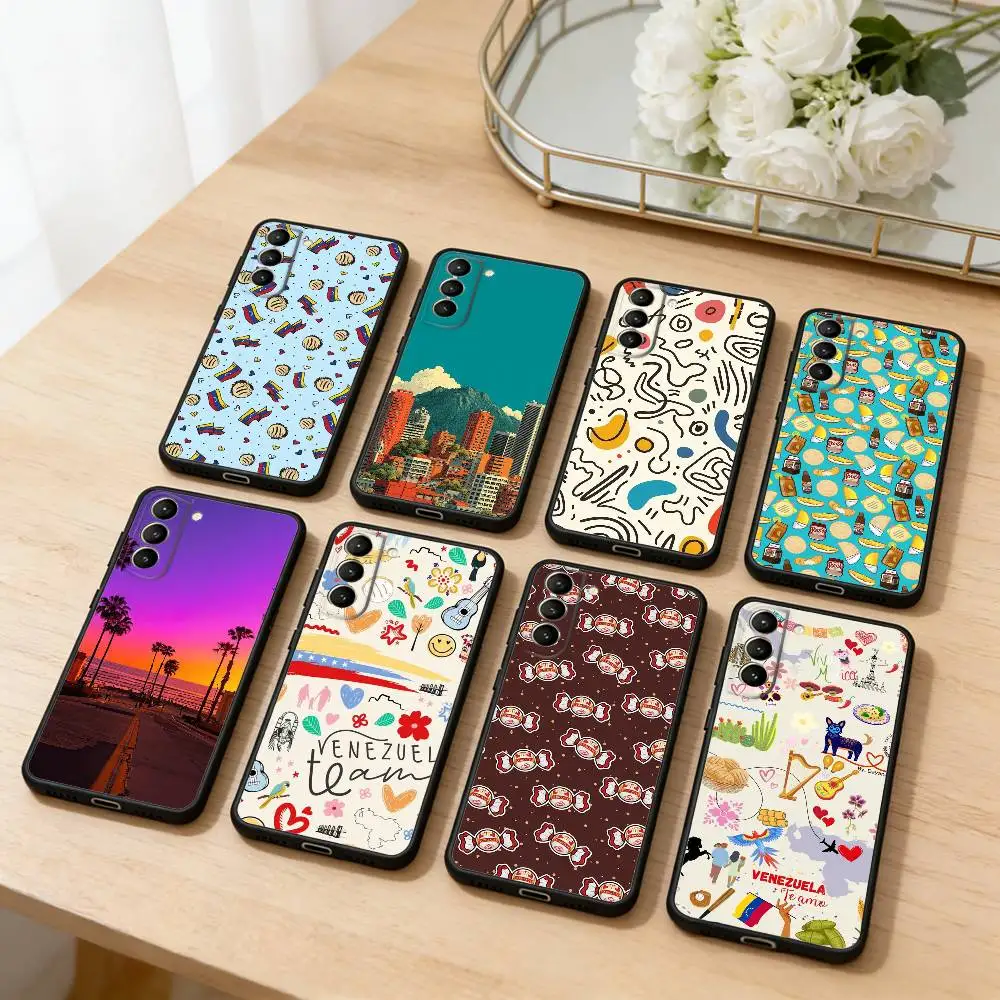 

Aesthetic Venezuela Art Phone Case For Samsung S25,24,23,22,30,21,10,9,Ultra,Plus,Lite,FE,4,5 G Soft Black Case