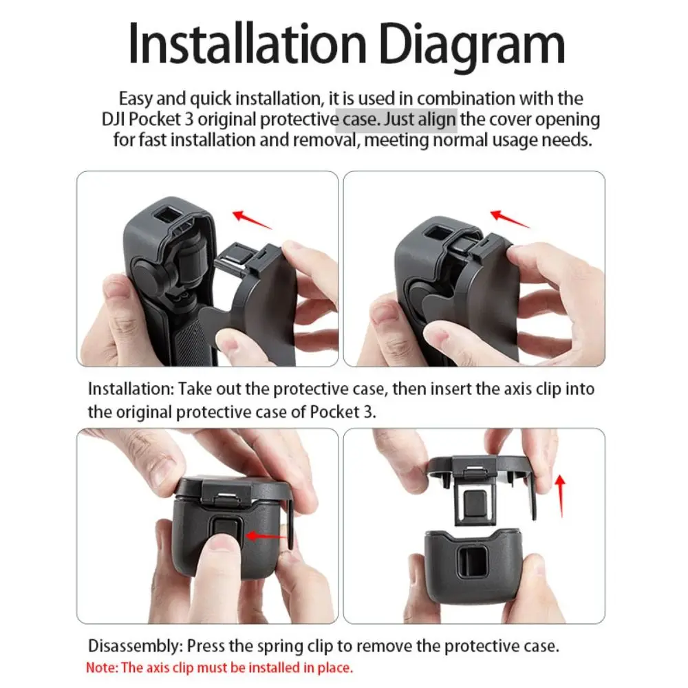 Étui de protection portable pour DJI Osmo Pocket 3, anti-rayures, anti-chute, lentille, écran, housse, anti-poussière, antichoc