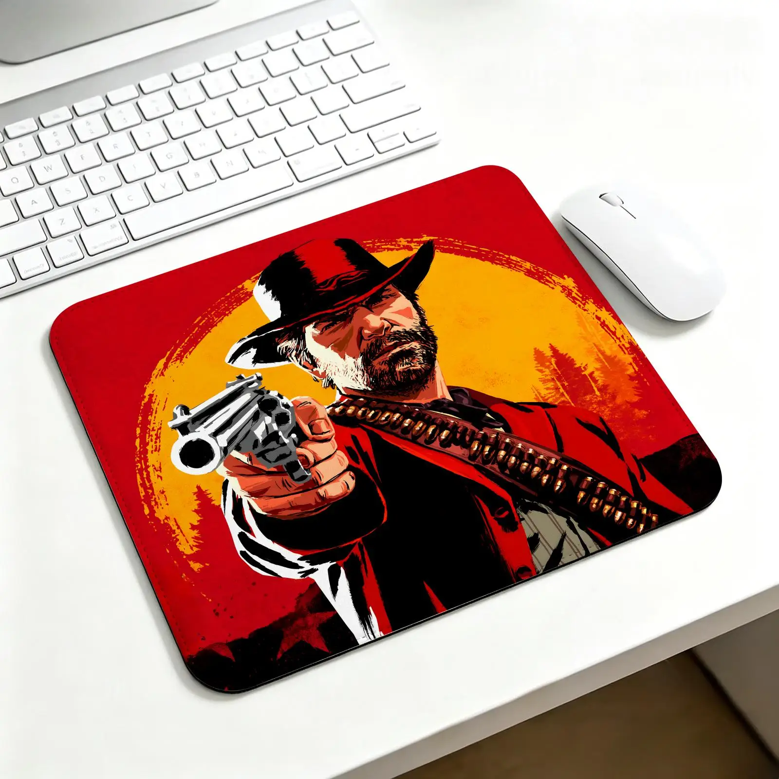 Mouse Pad Regular gaming mouse pad Office mouse pad Laptop desk mat Stitched edge S/M/L size mouse pad  Red Dead Redemption