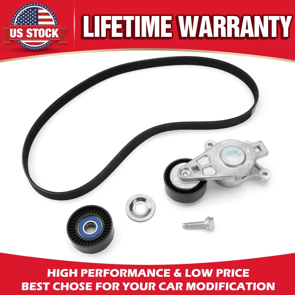 

For (2011-2019) Ford Explorer 3.5L V6 Belt Tensioner Assembly with Pulley & Belt