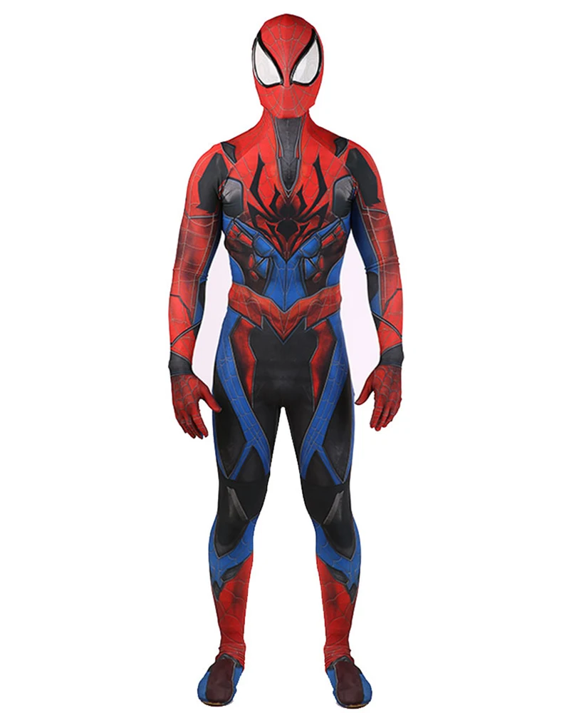 

KAI Spiderman Costume Cosplay Spandex KAI Spidey Costume Superhero Zentai Suits Halloween Costume for Adult kids