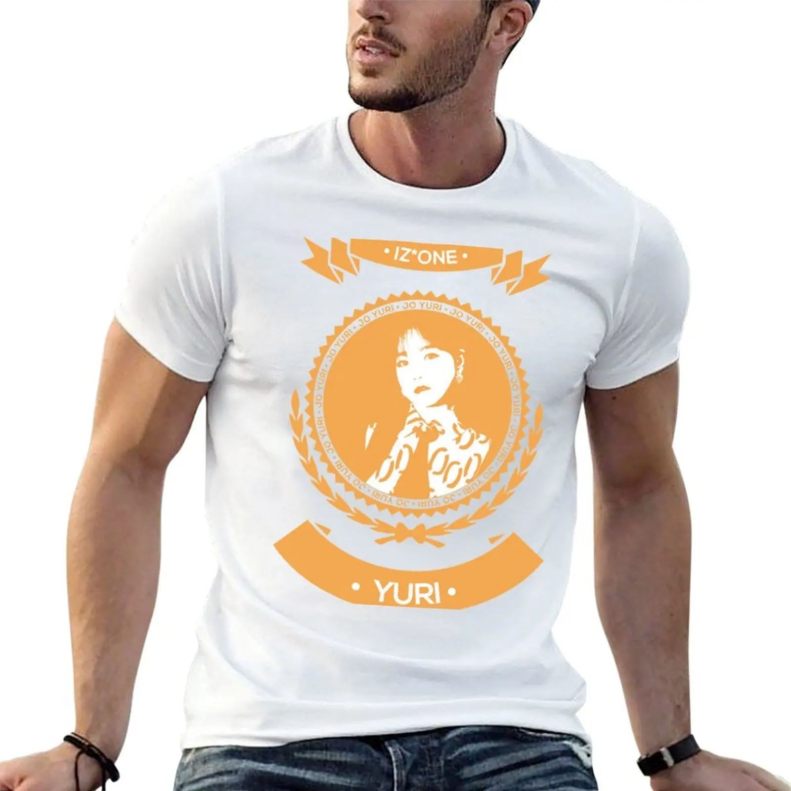 

IZONE - Yuri T-Shirt man t shirt designer t shirt men 100% cotton luxury brand man t shirts cotton T-Shirt