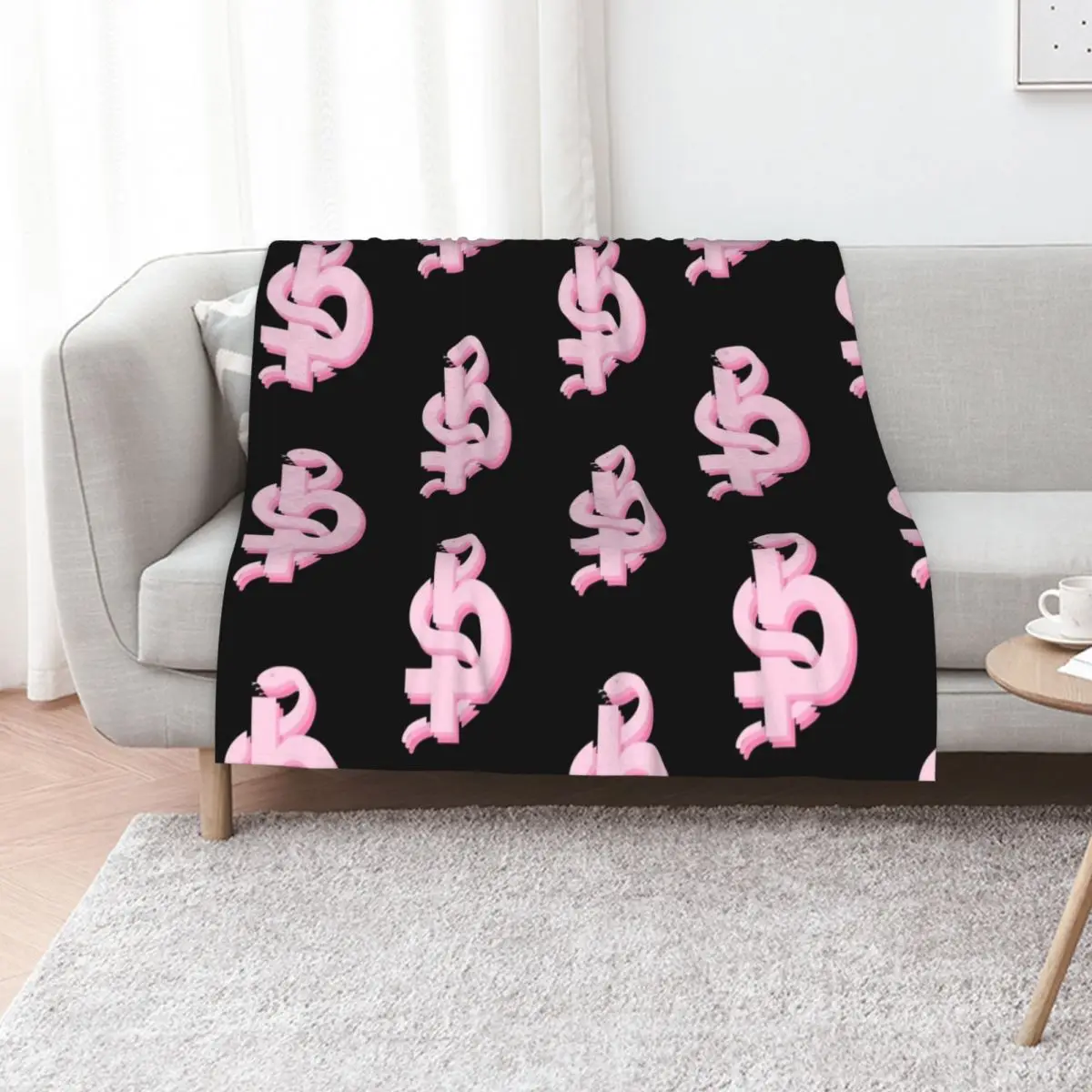 Coperta da tiro rosa con logo Blackbear Designer pesanti per dormire calde per coperte anime invernali