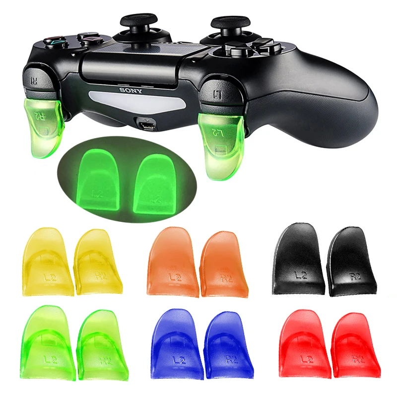Plastic Trigger Buttons Extender Keys para PS4 Controller, Gamepad, L2, R2, Acessórios para Jogos de Vídeo