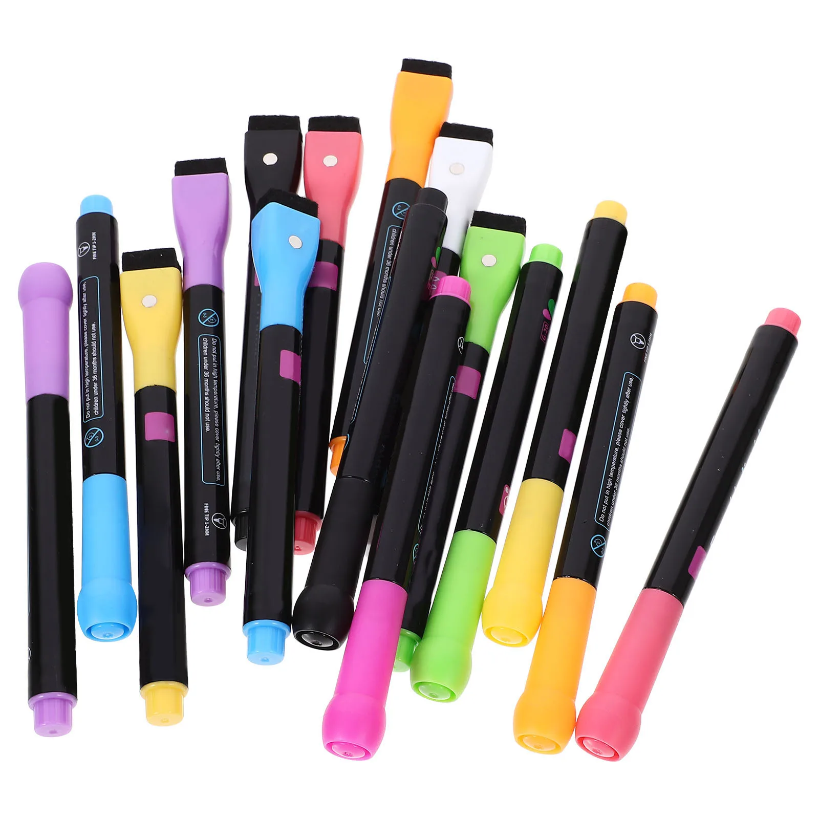 

16pcs LED Light Board Pen Dust free Liquid Chalk Markers Erasable Blackboard Pens Water Soluble 8 Colors Round Tip