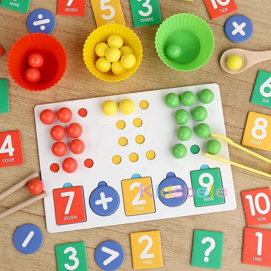 Crianças clipe contas aprendizagem matemática brinquedo cor cognição matemática aritmética emparelhamento educação precoce montessori matemática brinquedos