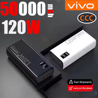 VIVO 120W Fast Charging CCC Certification 50000mAh Power Bank High Capacity Powerbank Portable Battery Charger For Iphone Xiaomi