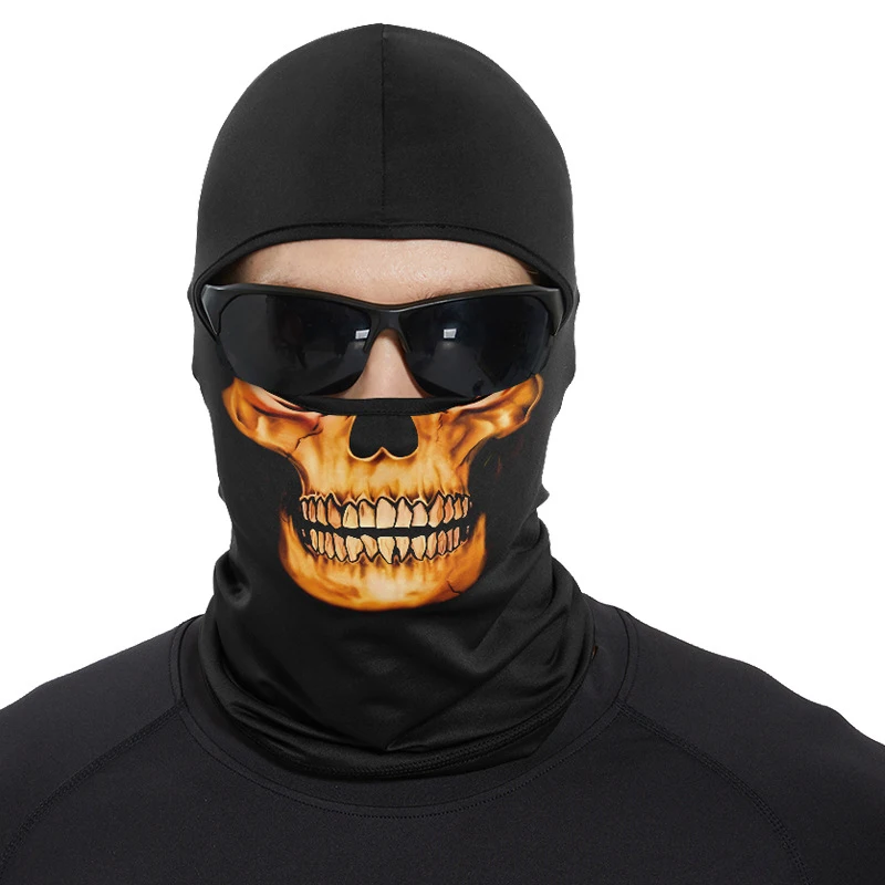 

Multifunctional Balaclava Men's Skull Head Cover Outdoor Hiking Cycling Full Face Cap Headwear Helmet Liner Motorcycle Hood Hat