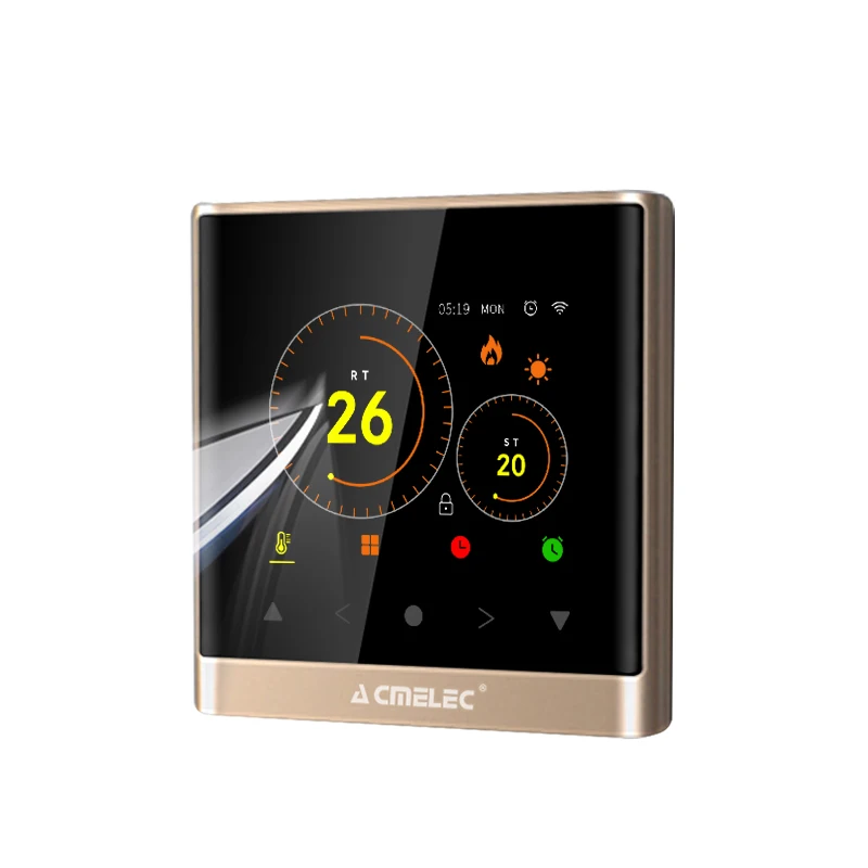 Gold Tuya Smart Floor Heating Wifi Thermostat for Water Room Temperature Remote Controller for Google Home\Aleax\DuerOS
