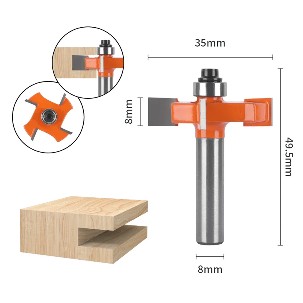 8 мм хвостовик Z4 "T" Тип сверло фреза четыре КАРБИДА резак деревообрабатывающие фрезы для древесины торцевая фреза инструменты