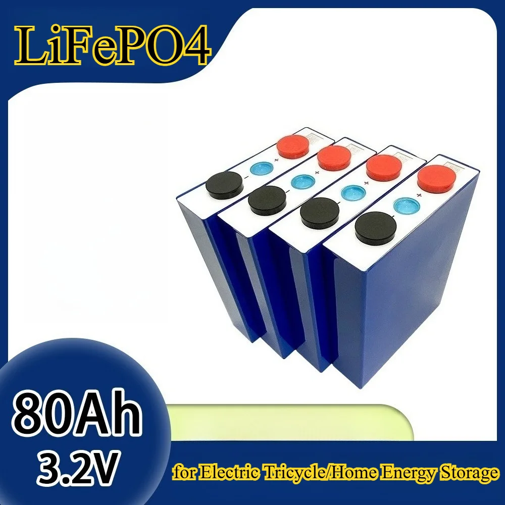 

3,2 В 80 Ач LiFePO4 Алюминиевый корпус аккумулятора для электрического трехколесного велосипеда/домашнего накопителя энергии/фургона Встроенный BMS с высокой скоростью разряда