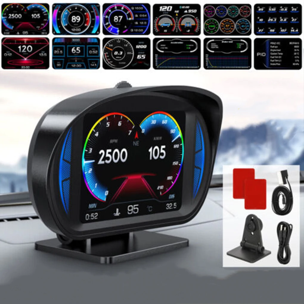 

Car Head Up Display With Smart Slope Meter And Gps Hud Head Up Display Gps Speedometer Projector