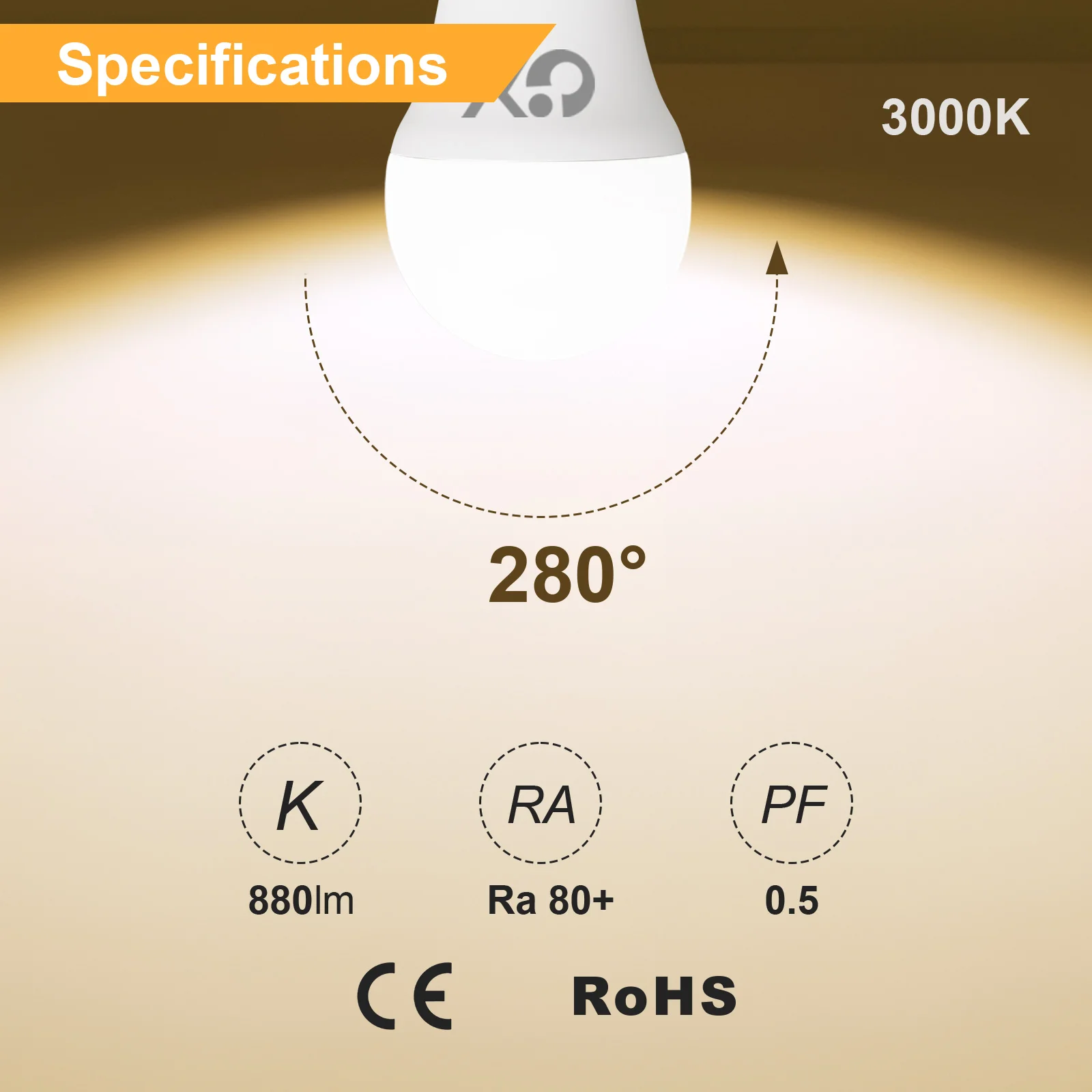 لمبة إضاءة LED GY E14 G45 8 وات 800 لومن، أبيض بارد 6500 كلفن، غير قابلة للتعتيم، فئة E #6