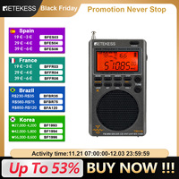 Retekess TR110 Radio FM Receiver Portable SSB Shortwave Radios AM FM All Waves Band CB AIR Band Ham Radio SW MW LSB VHF UHF NOAA