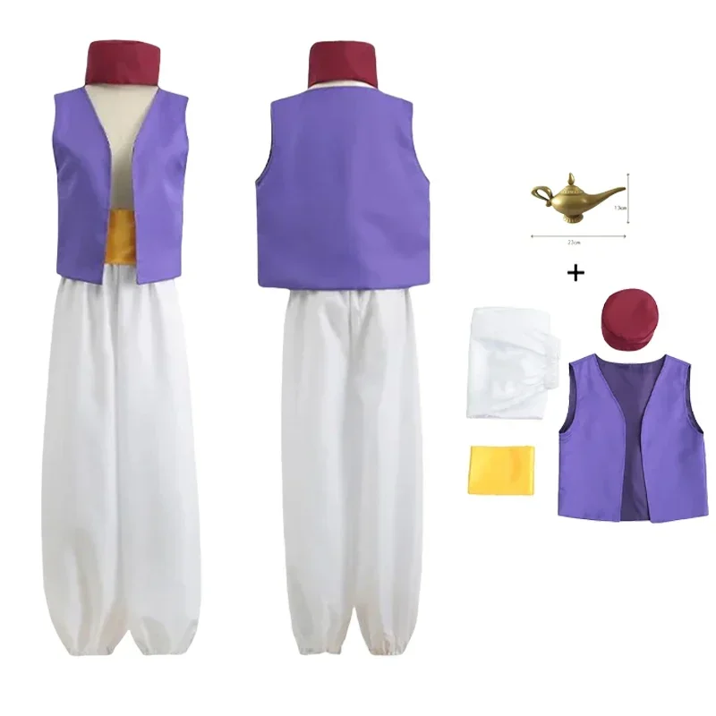 Костюм Аладдина «Фэнтезийный миф-принц» для взрослых — сценический наряд для косплея и выступлений, идеально подходит для тематических вечеринок Аладдина