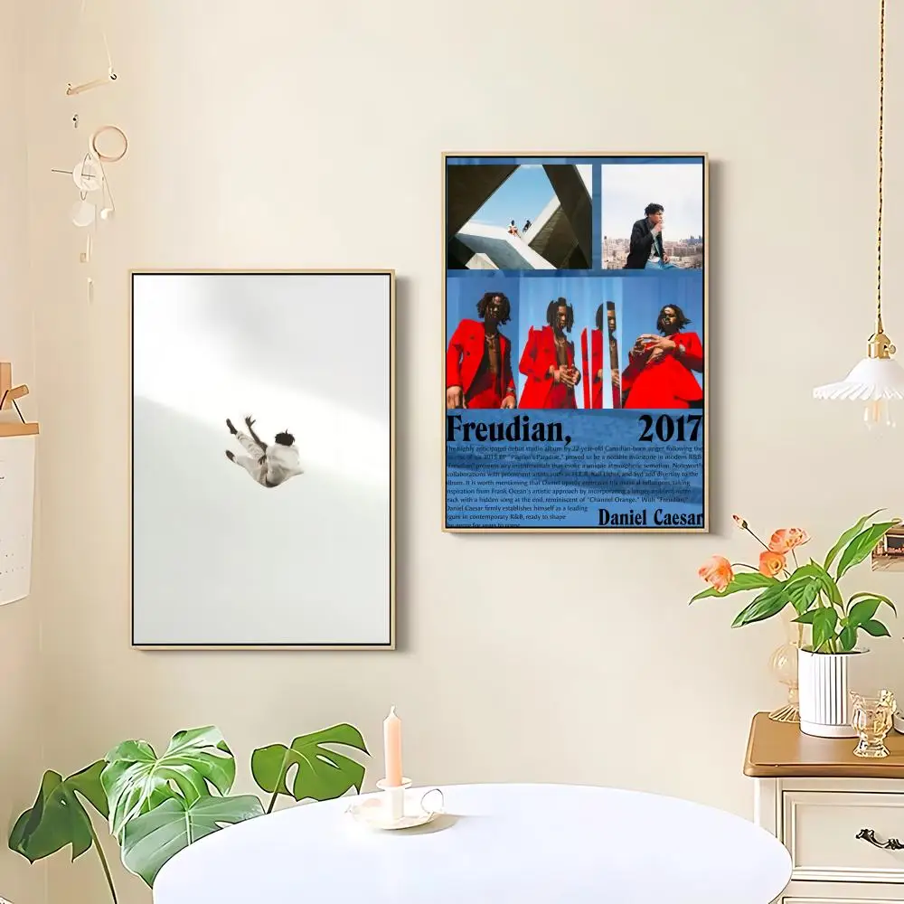 D-Daniel Caesar Music Album Freudian Poster HD art sticky wall waterproof home living room bedroom bar aesthetic decoration