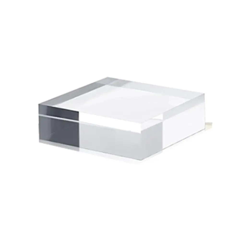 Solid Jewelry Display Riser Stands Polished K9 Crystal Acrylic Cube Display Stand Block Transparent Stereoscopic
