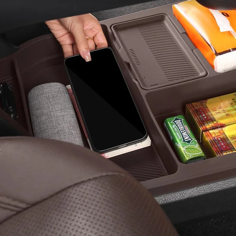 For Toyota Sienna Granvia 2025 Central Control Storage Box Storage Box Senna Silicone Storage Box Car Modifications Accessories