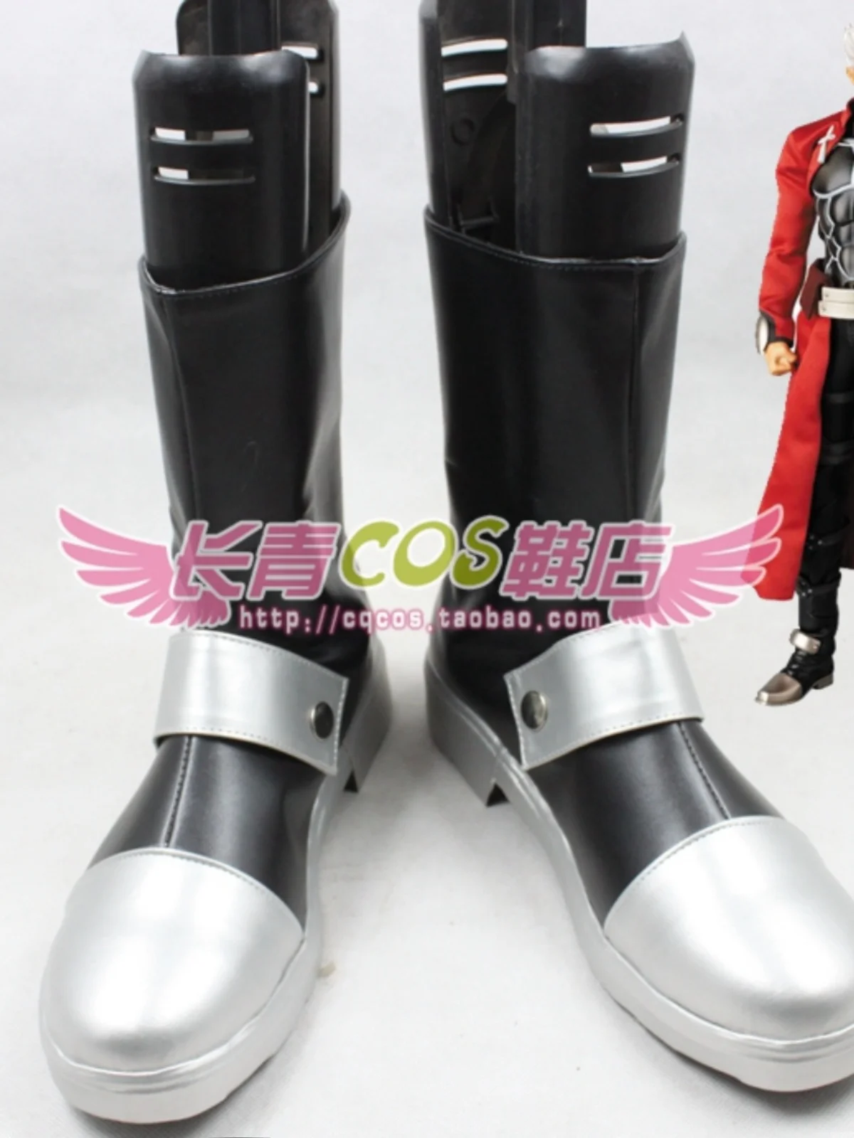 

Fate Stay Night Archer Emiya Shirou Cosplay Shoes Boots Halloween Game Anime PU Leather Boots