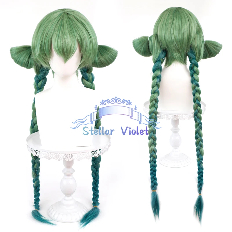 vocaloid-ミクウィッグリトルゾンビコスプレウィッグコスプレ衣装-90-センチメートルロングヘアグリーンダブルポニーテール合成かつらパーティー