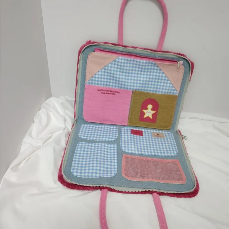 الحلو لطيف القوس حقيبة لابتوب اللوحي ماك بوك اير برو 13.3 14 16 بوصة حقيبة لابتوب ماك بوك ملحق طوي تخزين حقيبة كمبيوتر محمول #2