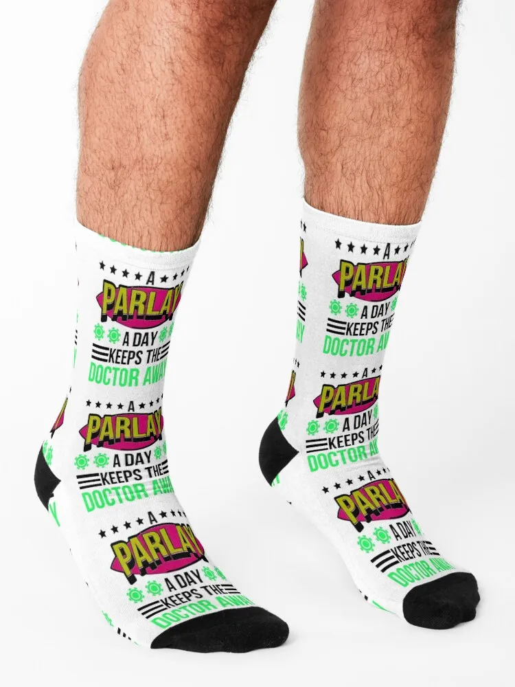 A Parlay A Day Keeps The Doctor Away Socks aesthetic designer man snow Women Socks Men's