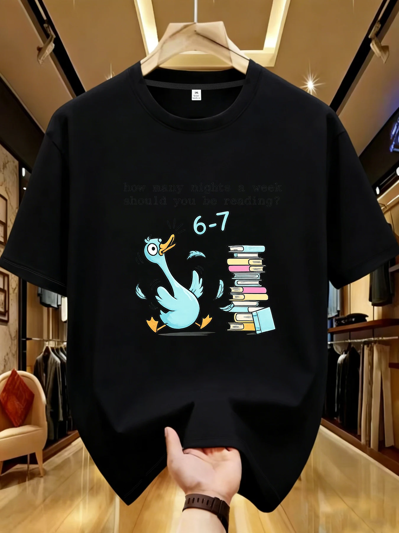 

【WDS01386】Женская футболка с круглым вырезом и принтом утки, больших размеров, летняя, повседневная, в уличном стиле, модная, с коротким рукавом