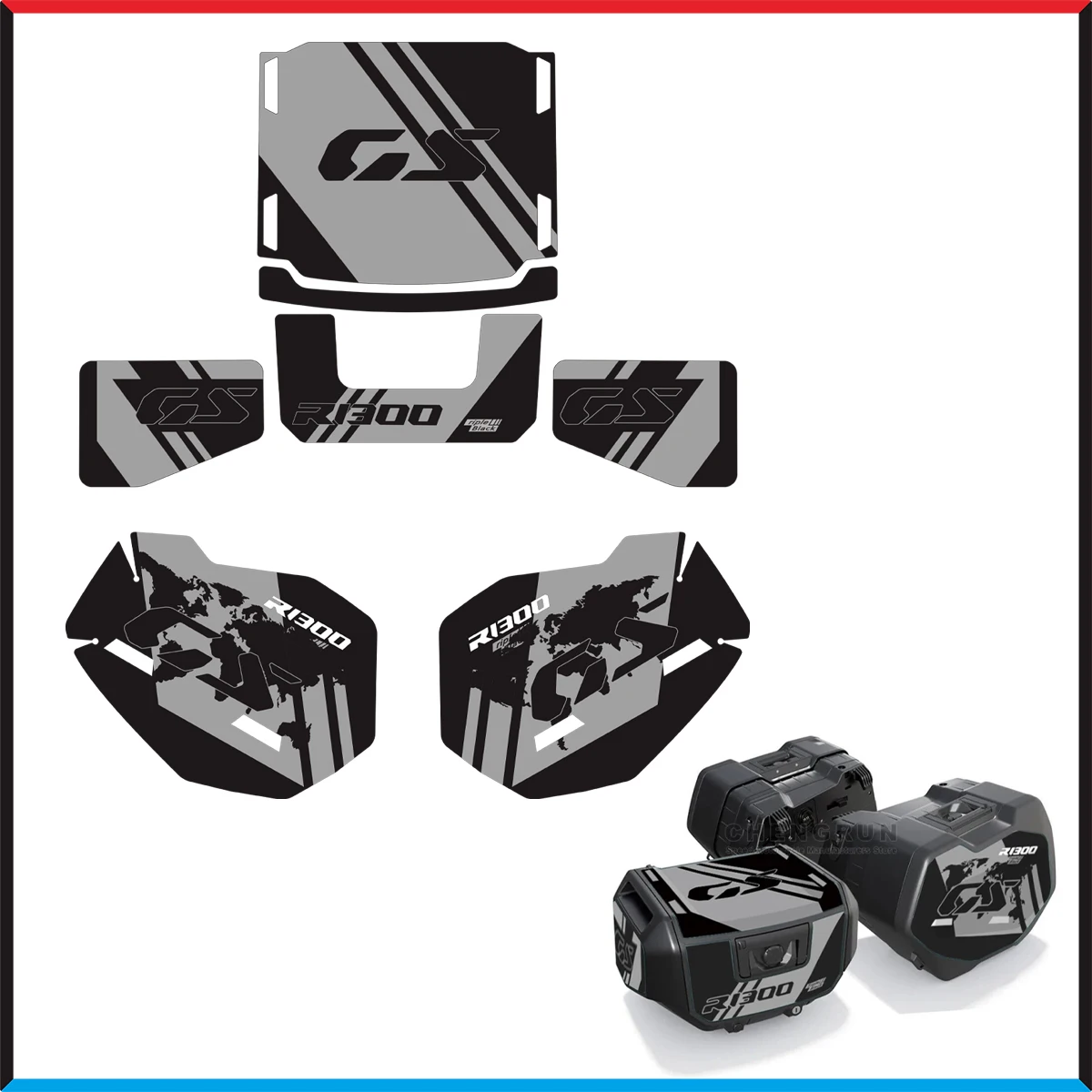 

GS 1300 Sticker Trophy Triple Black Option 719 Motorcycle Suitcase Stickers Protective Decal for BMW R1300GS R 1300 GS 2024 2023