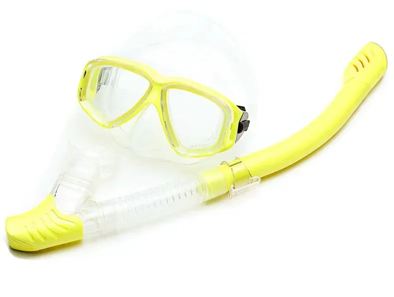 Top Dry Snorkel Set Easy Adjustable Strap Tempered Glass Diving Mask Watertight Lens For Best Vision