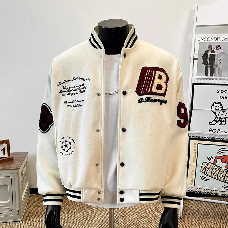 

2026 Spring New Coat Boys Embroidered Baseball Jacket Fashionable and Versatile Trendy Youth Autumn Wear