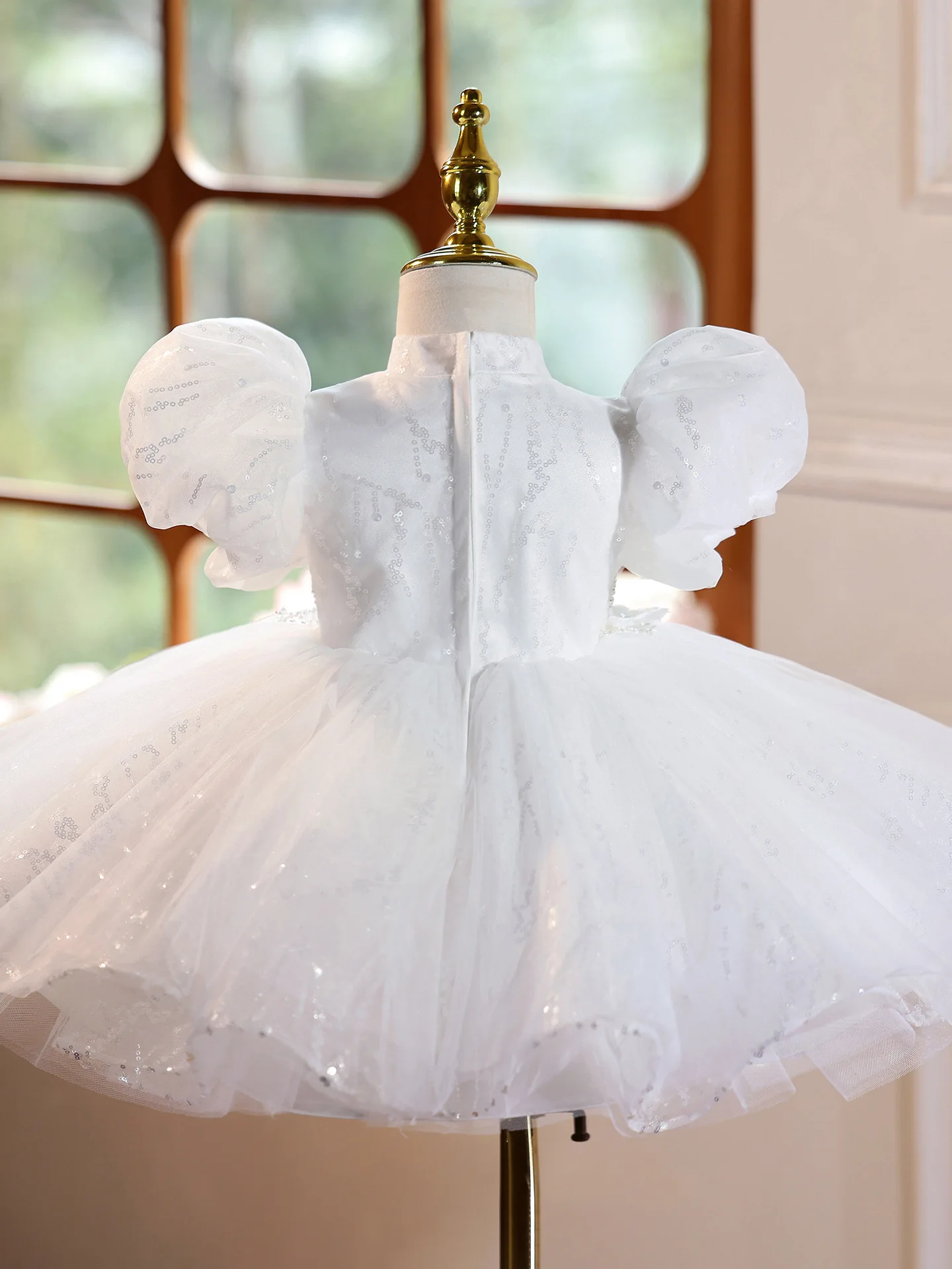 Children Cute Birthday Baptism Princess Ball Gown Girls Fashion Wedding Party Performance Dress g452