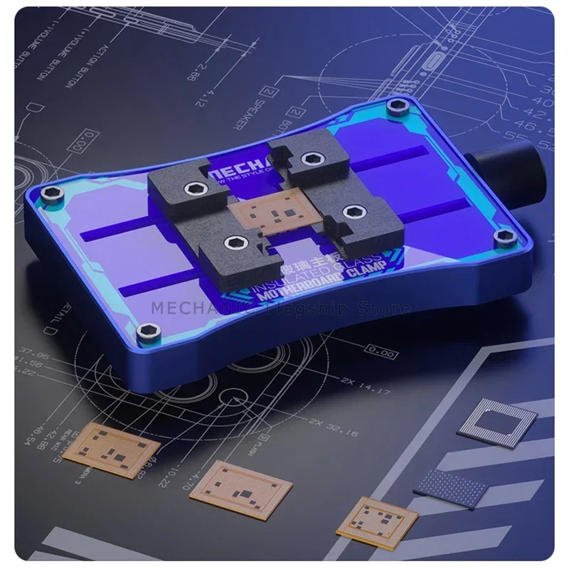 Mechanic g-fix placa-mãe de vidro isolada a ar glamp para pcb cpu chip dispositivo fixo remover cola estanho plantio ferramenta de reparo