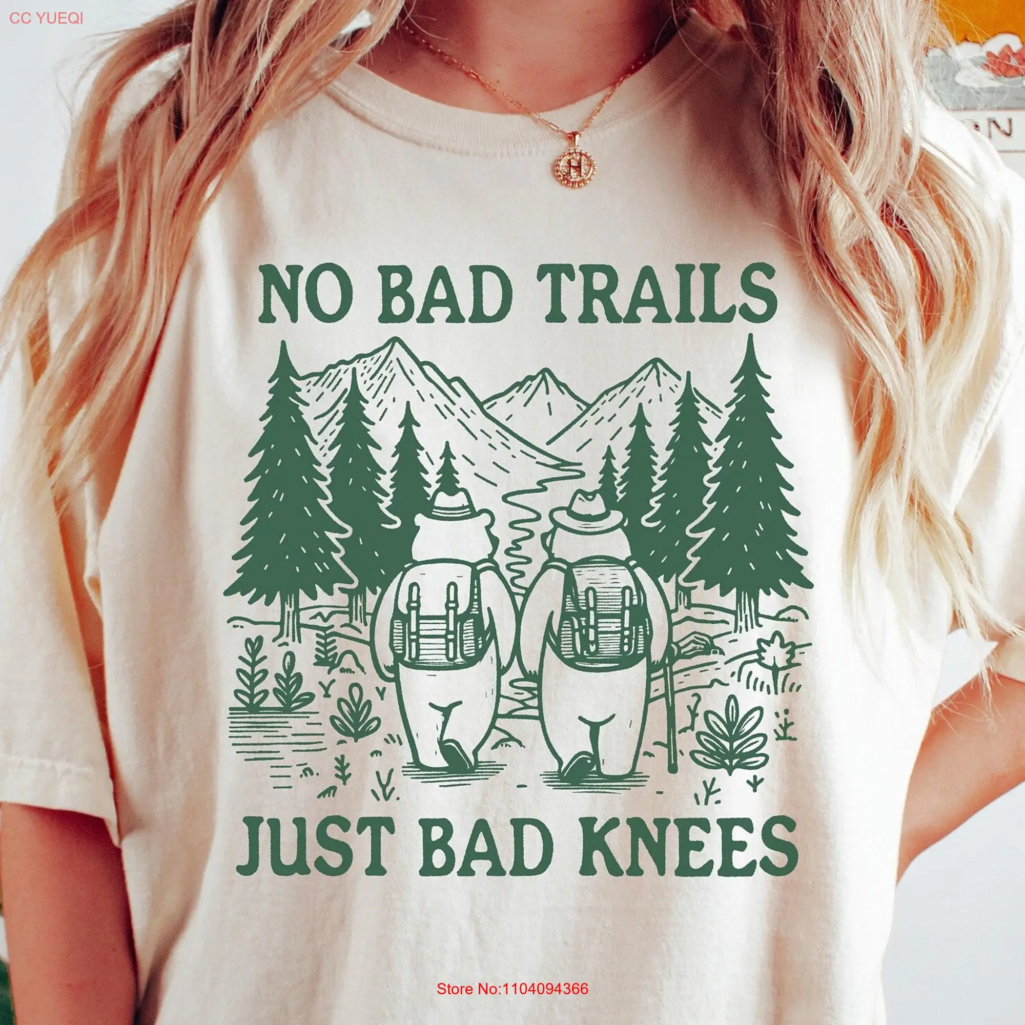 Camiseta divertida de No Bad Trails Just Knees, camisa de manga larga o corta para senderismo, Camping, Trekking, aventura Retro, amante al aire libre, naturaleza