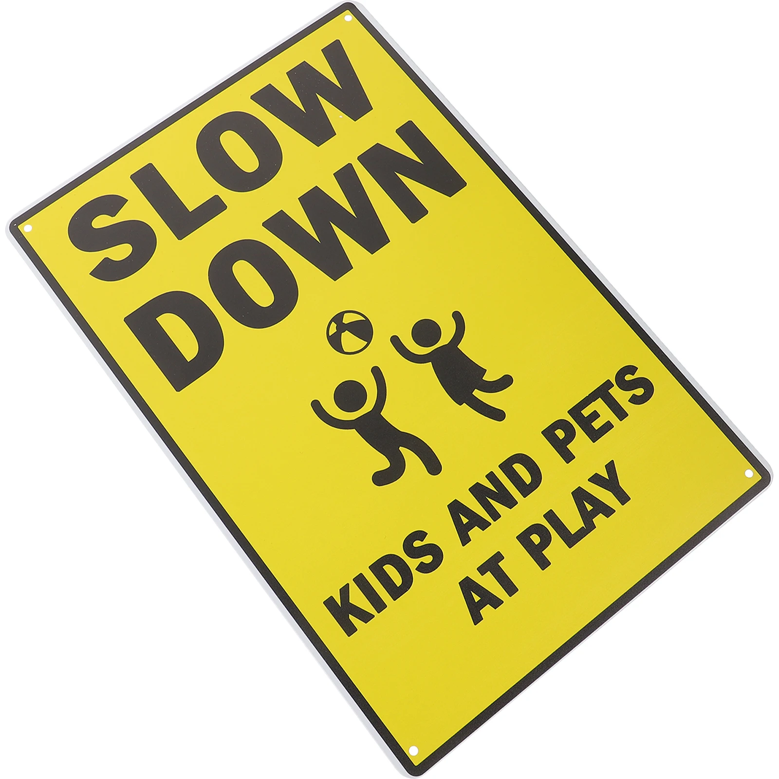 

Safety Signs Traffic Children Playing Caution Kids Attention Road Slow Iron Warning