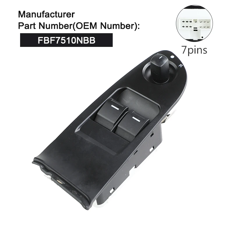 New FBF7510NBB WS133BL Window Switch 7pins 6pins For Ford FG Series 1 2/FG X Auto Accessories