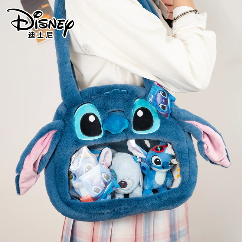 Disney Stitch Leisure Armpit Bag Plush Shoulder Bag Cartoon & Cute Travel Bags Valentine\'s Day Gift