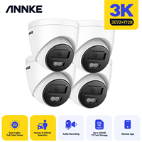 Annke 3K Dual Light Audio Fixed Bullet Camera Human Vehicle Detection 5MP HD IP Security Camera Poe 256G SD Storage ONVIF IP67